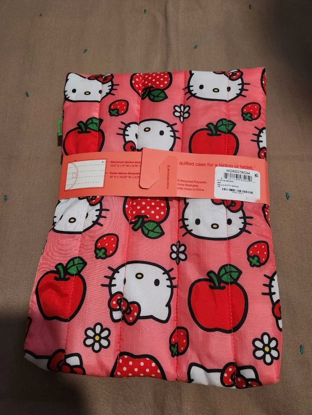 Hello Kitty Baggu Puffy Laptop Sleeve Case 13